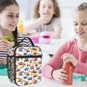 Excavators Trucks Lunch Box - Insulated Lunch Bags for Boys/Girls/Women/Men Detachable Handle Lunchbox Meal Tote Bag