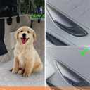 PETICON Dog Car Seat Cover with Mesh Window, 100% Waterproof Pet Seat Cover for Back Seat, Scratchproof Dog Hammock for Cars, Trucks, SUVs, Jeeps, Beige