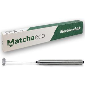 Electric Matcha Whisk | Milk Frother, Handheld Stainless Steel, Hot Drinks | Battery Powered Drink Mixer Great For Coffee, Hot Chocolate Mini Portable
