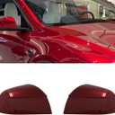 Compatible with Tesla Model Y Juniper Side Mirror Cover Replacement 2025, Left & Right Side Rearview Mirror Cover Cap for Model Y Juniper Accessories(Red)2pcs