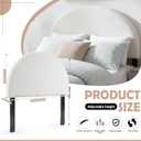 Colingmill Upholstered Panel Headboard Cute 36 Inch White Twin Headboard Velvet Fabric Adjustable Height Dorm Head Board for College Dorms Guest Rooms Compact Durable Easy Assembly Includes Hardware