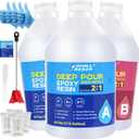 JHKL Epoxy Deep Pour Epoxy Resin Kit, 2 to 4 Inch Depth High Gloss & Clear, Bubble Free Self Level 2:1 Epoxy Resin for Craft River Table,Wood Filler, Bar Top, Coating Casting (1.5Gal)