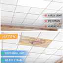 Fluorescent Light Covers for Ceiling Lights Inspirational Quotes Magnetic Light Filters 1 Pack 4x2 ft Heart Shape Wood Grain Ceiling Light Cover for Classroom Office School Home Drop Lamp Decor