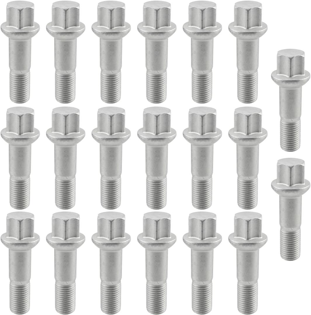 AUTOKAY Wheel Lug Bolt Nut Set of 20 fit for Mercedes W220 W204 W164 W251 M14-1.50 Wheel Lug Bolt 0009905307