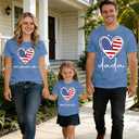 TIEEI 4th of July Shirts American Flag Women T-Shirt Patriotic Tee Tops (XXL)