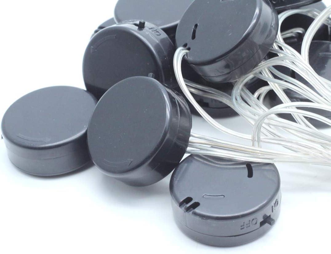 15 PCS Wire Lead Type 3V On/Off Switch Cover CR2032 Coin Button Plastic Holder Case Box