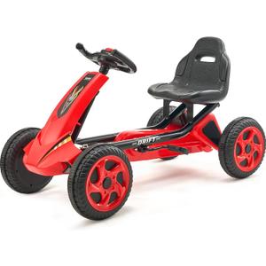 VEVOR Kids Pedal Go Kart, 4 Wheel Off-Road Pedal Go Cart Ride On Toy for Kids, Steering Wheel, Adjustable Seat, Non-Slip Big Wheels, Outdoor Racer Ride On Pedal Car for Boys & Girls Ages 3-8, Red VEVOR Kids Pedal Go Kart, 4 Wheel Off-Road Pedal Go Cart Ride On Toy for Kids, Steering Wheel, Adjustable Seat, Non-Slip Big Wheels, Outdoor Racer Ride On Pedal Car for Boys & Girls Ages 3-8, Red