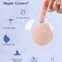 Niidor Transparent Nipple Covers For Women Seamless Silicone Pasties Nipple Covers Reusable 2025 Upgraded Breast Petals (Small)