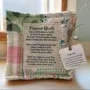 HOMUS Handmade Pocket Prayer Quilt with Cross Inside, Mini Scripture Quilt, Christian Sympathy Gift