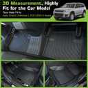 Floor Mats for Jeep Grand Cherokee L 2021-2025 6 Seats | TPE Waterproof Non-Slip All Weather Protection Custom