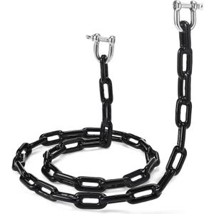 PVC Coated Boat Anchor Chain 1/4 Inch x 4 ft or 5 ft Anchor Chain for Boats with Stainless Steel Shackles Boat Safety for Kayak