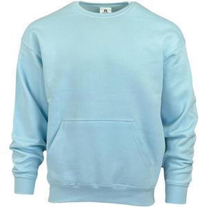 Homespun Ultra Soft Pouch Pocket Crewneck Sweatshirt (Small, Chambray)