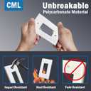 CML Oversized Decorator Wall Plate, 40 Pack Jumbo Electrical Outlet Receptacle Covers, 1-Gang Large White Switch Plates, Over-Size 3.5” x 5.5”, Impact Resistant, ETL Listed
