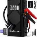 Jump Starter with Air Compressor, 5000A Car Battery Jump Starter (9.0L Gas/7.0L Diesel), 150PSI 12V Car Battery Jumper Starter Portable with Jumper Cables, Tire Inflator, LED Light