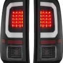 LED Tail Lights Assembly Compatible with1997-2003 Ford F150,1999-2007 Ford F250 F350 Superduty Driver and Passenger Side, Black Housing Clear Lens