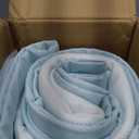 Novilla Dual Layer Memory Foam Mattress Topper with Cooling Mattress Pad Cover for Hot Sleeper, Gel Memory Foam Back Pain Relief, Breathable & Certi-Safe, Twin (Blue)