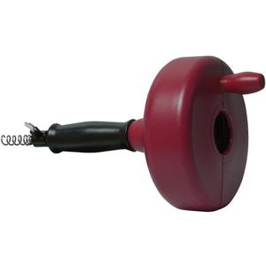 Manual Canister Drain Pipe Auger 25' (foot) for Small to Medium Household Drains up to 2" inch in diameter