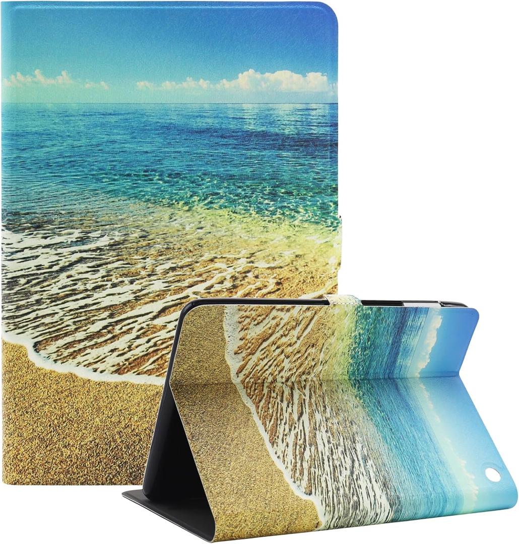 Amazon Kindle Fire HD 10 and Fire HD 10 Plus 10.1" Tablet Case (13th/11th Generation 2023/2021 Release), Slim Fit Leather Stand Smart Cover with Auto Sleep/Wake, Sea