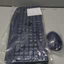 Wireless Keyboard and Mouse Combo, EDJO 2.4G Full-Sized Ergonomic Computer Keyboard with Wrist Rest and 3 Level DPI Adjustable Wireless Mouse for Windows, Mac OS Desktop/Laptop/PC(Galaxy Blue)