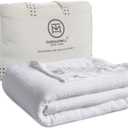 Threadmill Muslin Twin Blanket | Soft, Breathable and Lightweight Summer Blanket | 4-Layer Gauze for Kids and Adults | Twin Size | White