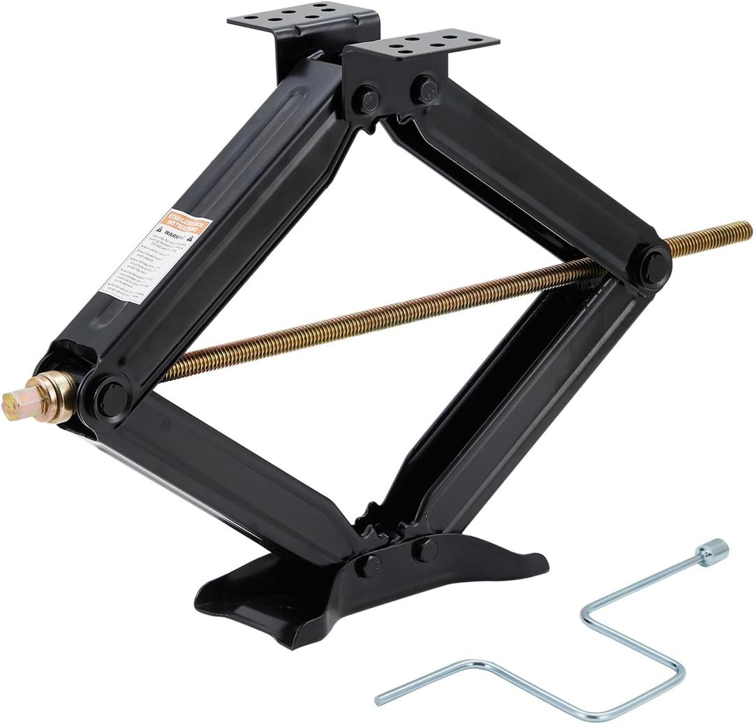 Camper Trailer Stabilizer Leveling Scissor Jacks,Car Scissor Lift Jack 4 in-24 in Height Adjustable, 7500 LBS Heavy Duty RV Scissor Jack with Crank Handle for Travel Trailer Camper