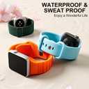 10 Pack Sport Bands and Watch Screen Protector Compatible with Apple Watch 38mm 40mm 41mm 42mm 44mm 45mm 46mm,Watch Bands Case&Organizer for iWatch Series11-1Please select the correct size