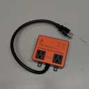 Washing Machine Surge Protector, Ortis Double Outlet Voltage Protector for Home Appliances with Time Delay, Protects Against Brownout, Spike, Instant Surge All Voltage Abnormalities, Orange