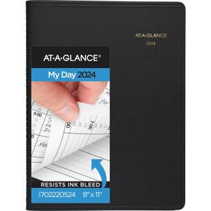 AT-A-GLANCE 2024 Daily Planner, Two Person Quarter-Hourly Appointment Book, 8" x 11", Large, Black (702220524) AT-A-GLANCE 2024 Daily Planner, Two Person Quarter-Hourly Appointment Book, 8" x 11", Large, Black (702220524)
