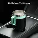 Upgraded Car Cup Holder Expander Adapter with Offset Adjustable Base, Compatible with Yeti 14/24/36/46oz Ramblers, Hydro Flasks 32/40oz, Other Large Bottles Mugs in 3.5"-4.0", 1 Pack