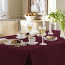 Fitable Elegant Rectangle Table Clothes, 6 Pack - 90 x 132 Inch, Burgundy - Reusable and Washable Tablecloths, Polyester Fabric Table Covers for Wedding, Party, Banquet, Formal Events