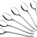 Obstnny 16-Piece Stainless Steel Teaspoons, Small Dessert Spoons Set