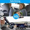 Baby Car Rear Mirror Camera, Backseat Infant with HD Night Vision 4.3 inches HD Mirror Display, Reusable Sucker Bracket, Upgraded 360 Degree Rotating Camera, Easily Watch Babys Move in Car
