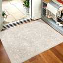 3' x 3' Beige Vinyl Floor Mat for Home, PVC Waterproof Area Mat