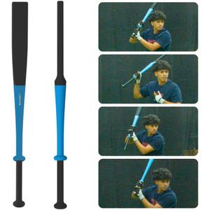 SplitSwing 4-in-1 Baseball & Softball Swing Trainer Flat Bat, Split Grip, Half Bat, Underload Batting Aid. Baseball Training For All Levels. Makes Hard Contact Feel Automatic.