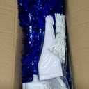 TCDesignerProducts Twist Garland - 4" x 25' roll, Parade Float Decorations for Trailer Or Golf Cart, Metallic Tinsel Garland, Christmas Garland Dcor for Home and Party, Blue