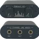 2 Way Audio mixer 3.5mm Un-powered mixer, 2 to 1 Stereo aux 3.5mm line levels control Box mini passive mixer X21