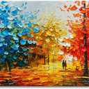 Natural Landscape Romantic Theme Modern Abstract Oil Painting Large Canvas Wall Decoration Art 24x48 Inches