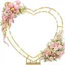 Metal Double Heart Arch Stand for Proposal, Heart Shaped Balloon Arch StandHeart Shaped Arch Frame, for Proposal Ceremony, Valentine's Day, Engagement, Birthday Party Baby Shower Decoration Decor