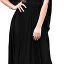 KOH KOH Womens Long V-Neck Summer Sexy Gown Grecian Flowy Sleeveless Maxi Dress, 18