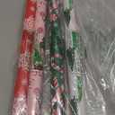 Panigkids Christmas Wrapping Paper 4 Rolls with Santa Claus, Snowflakes, Candy, Pine Designs, for Men Women Kids, 16.9 In x 16.4 Feet, for Christmas, Holiday, Party Celebration