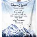 Thank You Gifts for Men, Christmas Employees Coworkers Appreciation Gifts, Xmas Team Gifts for Boss, Corporate Gift for Coworke/Employees, Farewell Goodbye Employee Gift Throw Blanket 60x50 Inch