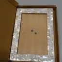 Handicrafts Home Decorative Picture Frame Wooden Photo Frame and Collage (Mop White, 4x6)