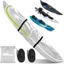 Kayak Cover 600D Waterproof UV Protection and Dust Resistant Heavy Duty Full Canoe Cover for Indoor/Outdoor Kayak/Canoe/Paddle Board with Storage Bag Kayak Covers for Outdoor Storage