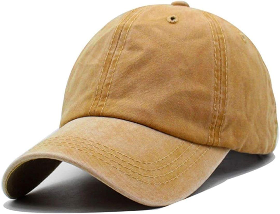 Mommy Jennie Unisex Vintage Washed Distressed Baseball-Cap Twill Adjustable Dad-Hat (A11-yellow-1)