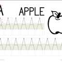 Channies My First Letters, Pre K - Kindergarten Writing Workbook, Fun Way to Practice Letter Tracing for Kids Ages 3-5, Easy to Follow, Color-Coded, 40 Double-Printed Worksheets
