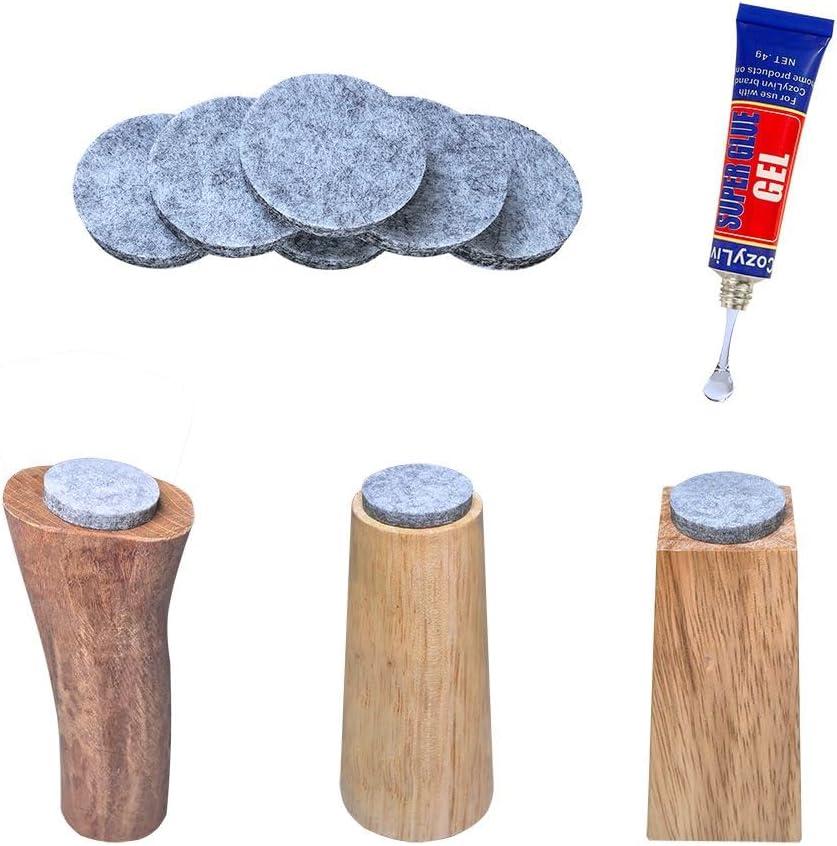 No Lost Pads! Felt Chair Leg Glides for Hard Floors Easy Glide, Scratch Protection, Chair Feet, Not Adhesive Backing | 25mm (1") Round, 80 Pcs