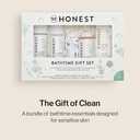 The Honest Company Fragrance Free Bathtime Gift Set | Hypoallergenic Bath Essentials for Sensitive Skin | Shampoo + Body Wash, Face + Body Lotion, Bubble Bath, Conditioner, Wash Cloth