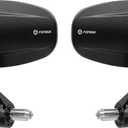 FENRIR CNC Aluminum Alloy Cafe Racer Retro Black Motorcycle Bar End Mirrors Side 22MM 7/8" Handlebar Mirror Universal Rear View For M8/M6 Standard Sport Naked Street Bike Cruiser Minimoto Scooter