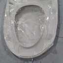 Garvee Toilet Seat Round  PP Full Flat Lid, Quick Release Hinges for Easy Removal & Cleaning, Standard Fit, White