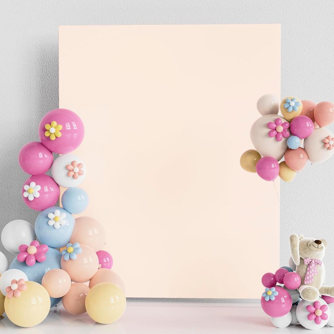 Fomcet Beige Spandex Arch Cover, 6.6FT x 5.2FT, Includes 1 x Square Arch Stand Cover, Widely Used for Weddings, Parties, Baby Shower, Anniversary, Stretchy Fabric, Reusable, Foldable